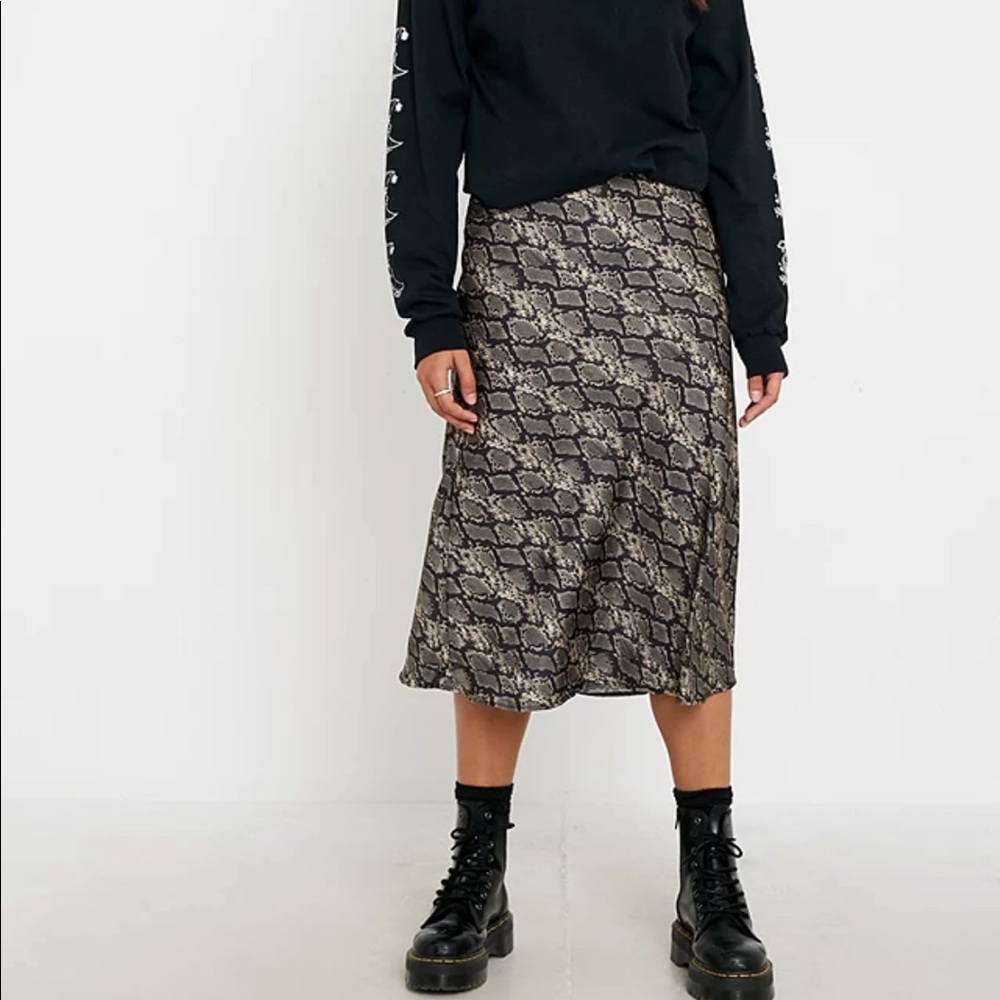 Urban outfitters snake skin midi skirt